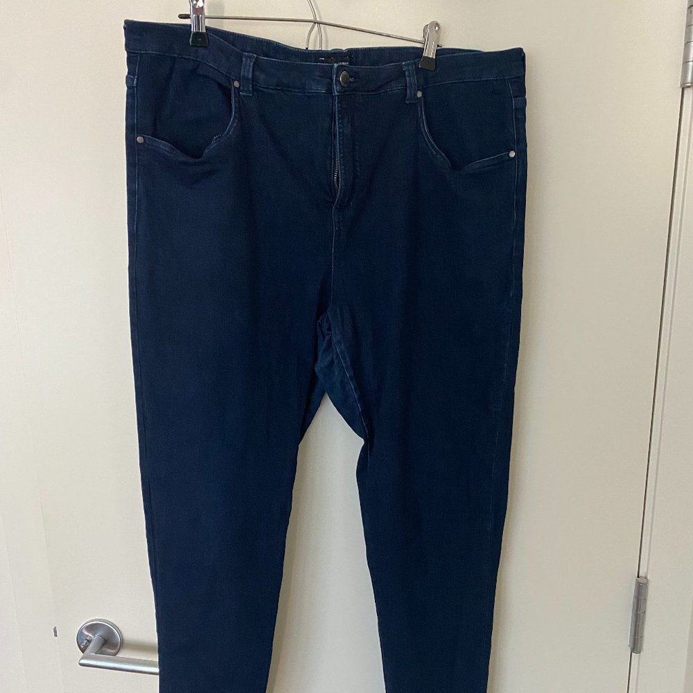 High Rise Skinny Jeans - Dark Indigo - Size 18 - 32 Inch Inseam